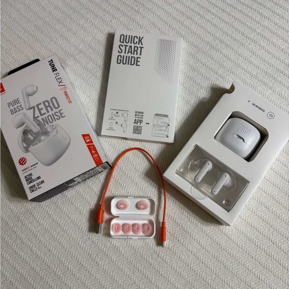 JBL White Headsets with Minimalist Design
